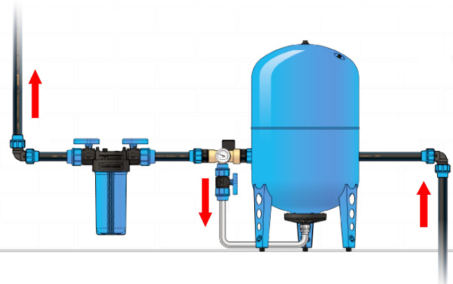 пример использования пятивыводного фитинга