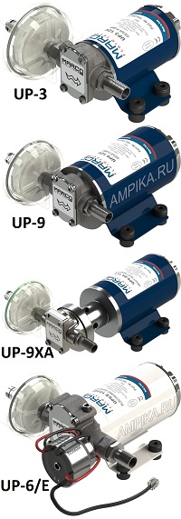 Низковольтные шестеренные насосы серии UP /дизельное топливо, вода, масла/ 