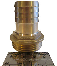 Штуцер 1 1/4`` нар. х 32 мм (латунь) Штуцер 1 1/4`` нар. х 32 мм (латунь)