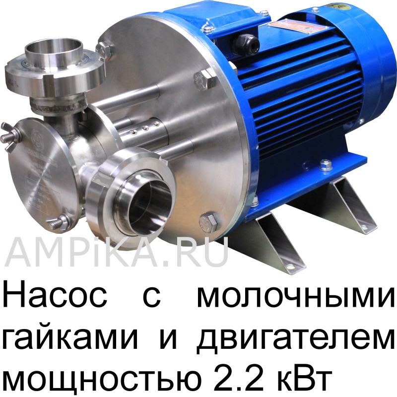 Импеллерный насос Ампика НСУ-3/16-2,2-АМ (НСУ-3/2,2) с молочными ...